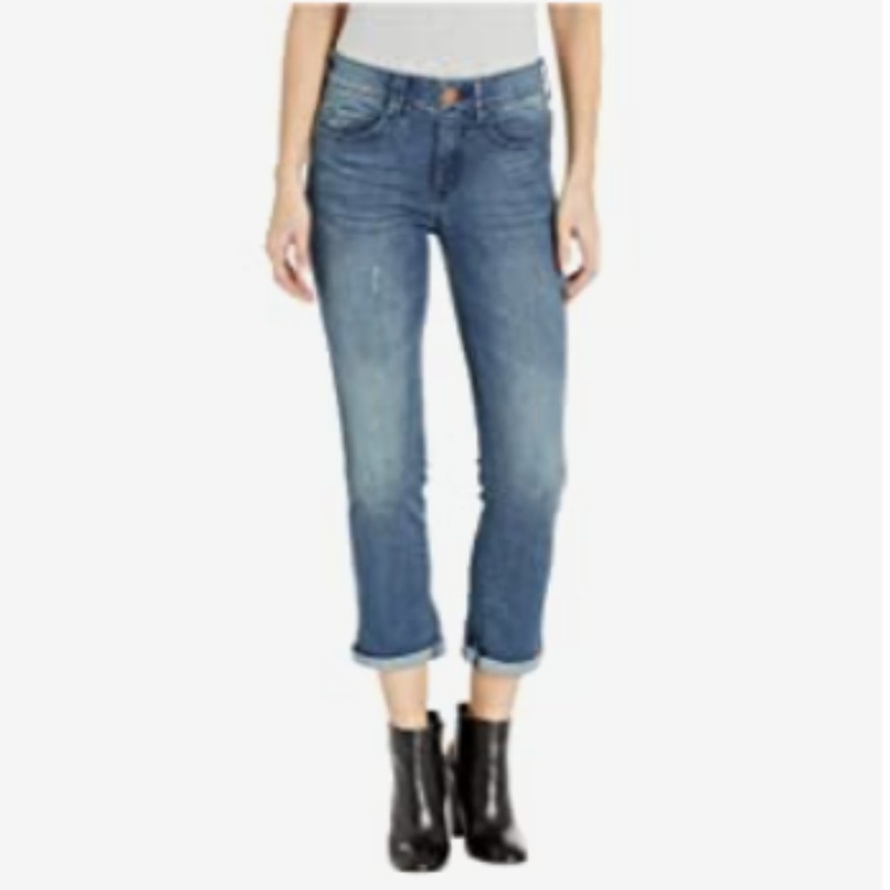 NWT! Vintage America F’ab Revolution Body Sculpt Crop Jeans in Blue Size 8 / 29